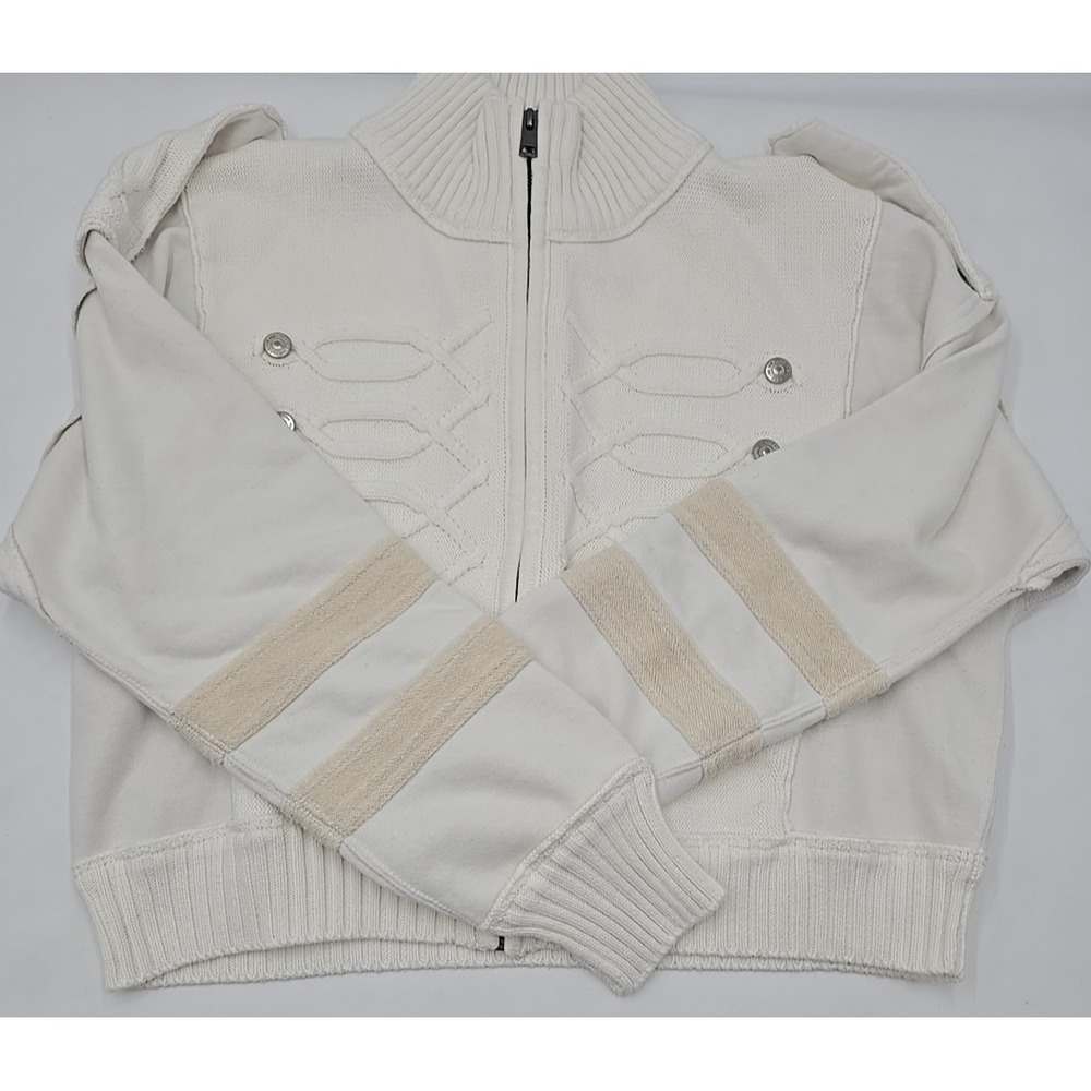Free People Women's Natural We The Free Band Cardi Y2K Sweater Quiet Luxury M - Picture 6 of 12